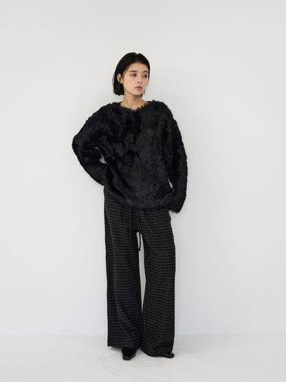 feather knit pullover