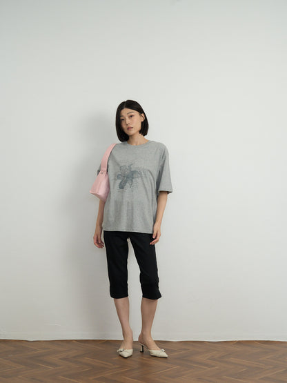 flower over tee