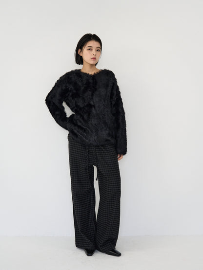 feather knit pullover