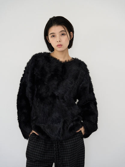 feather knit pullover