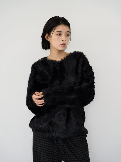 feather knit pullover