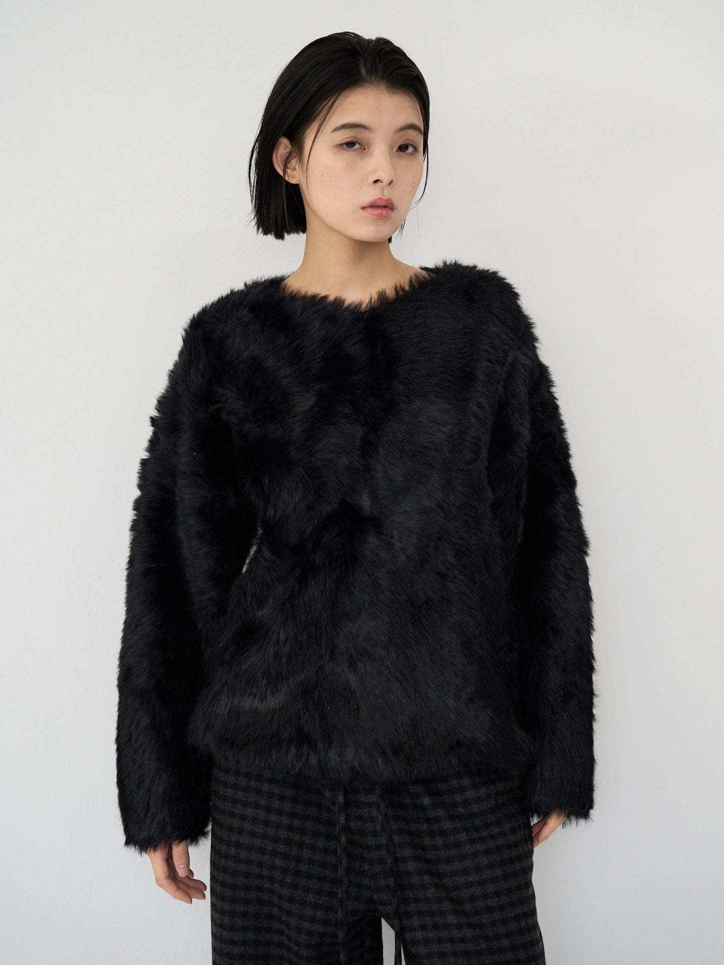 feather knit pullover