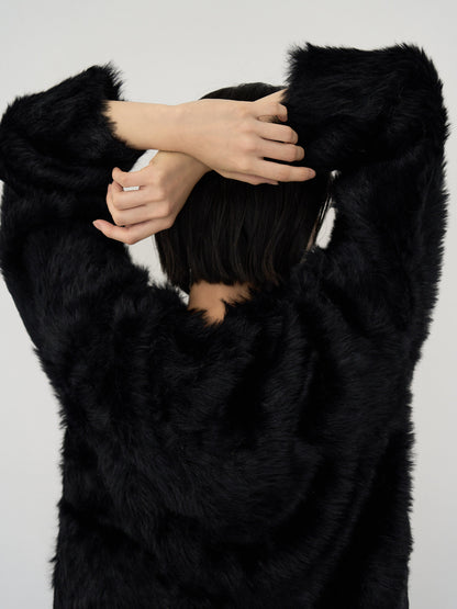 feather knit pullover