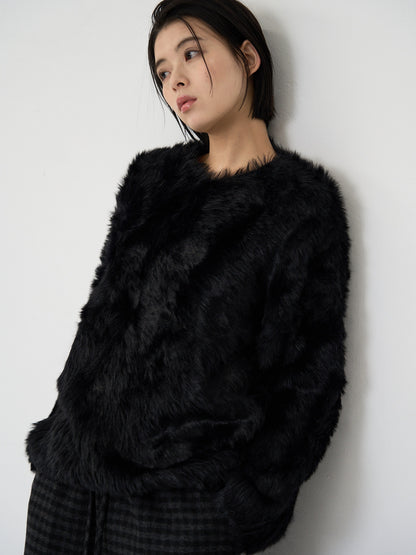 feather knit pullover