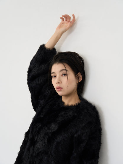 feather knit pullover