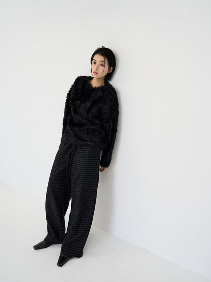 feather knit pullover