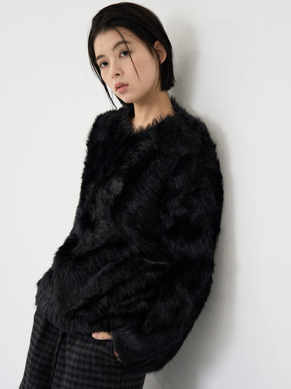 feather knit pullover