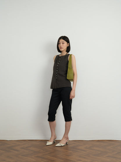sleeveless halter blouse