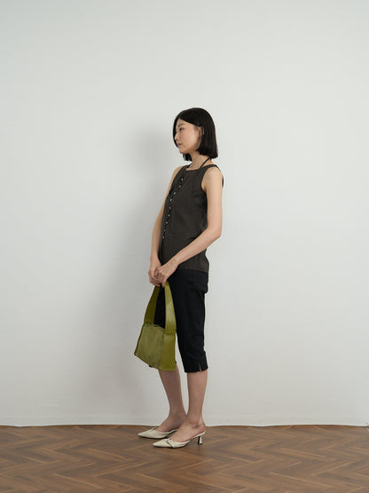 sleeveless halter blouse