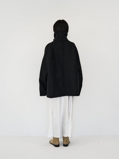 flap pocket wool coat