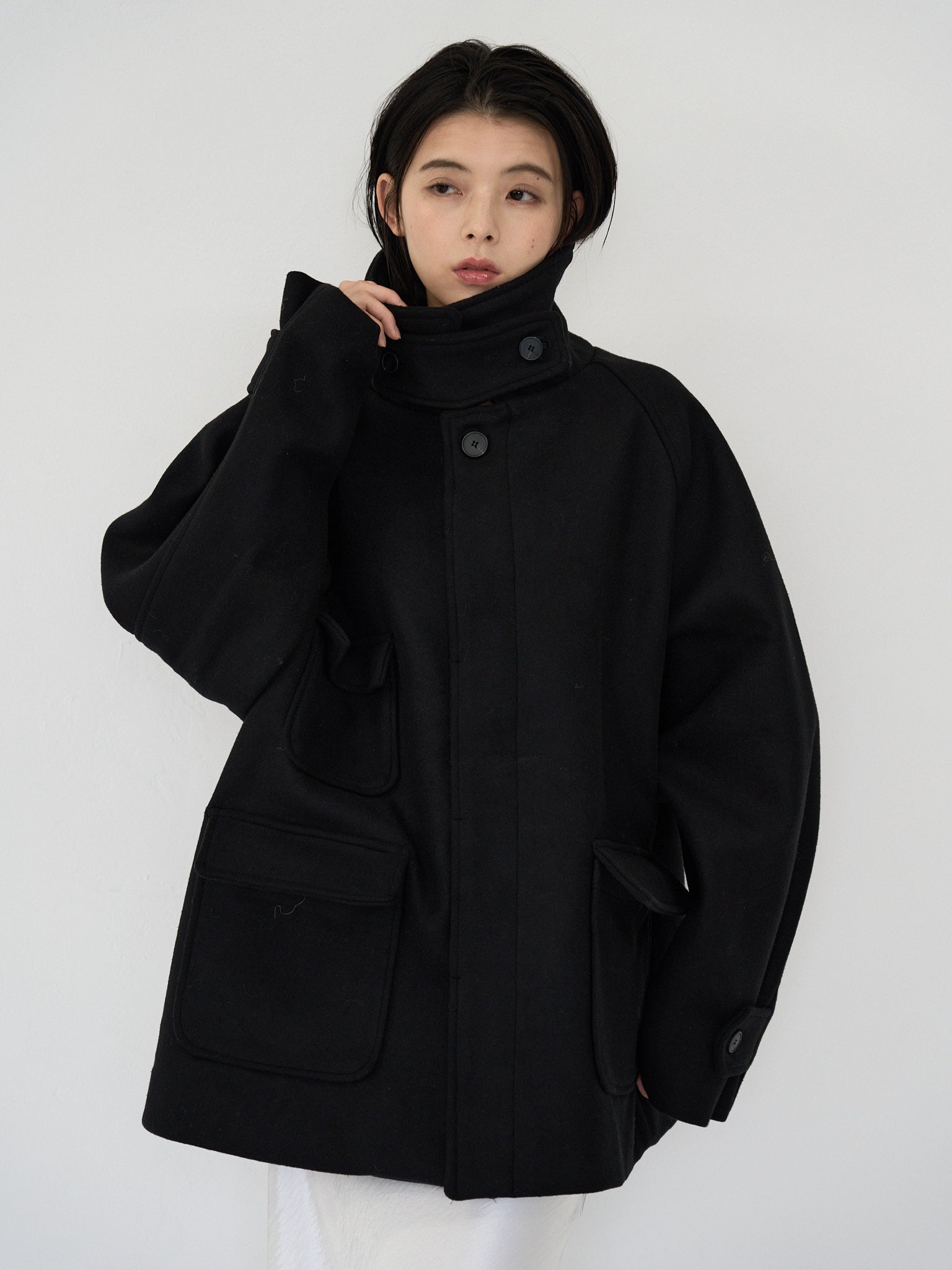 ジャケット・アウター geeong flap pocket wool coat flap pocket wool coat – geeong