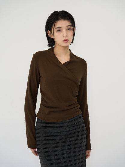 wrap shirring top