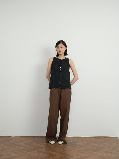 sleeveless halter blouse