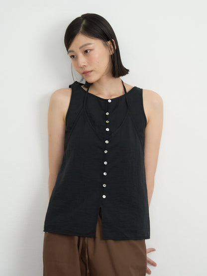 sleeveless halter blouse