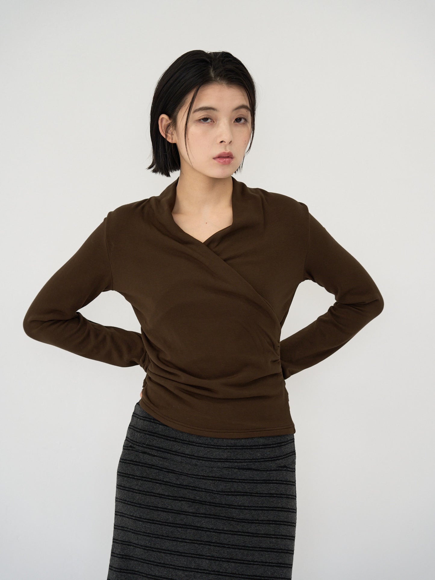 wrap shirring top