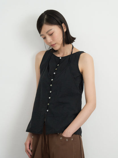 sleeveless halter blouse