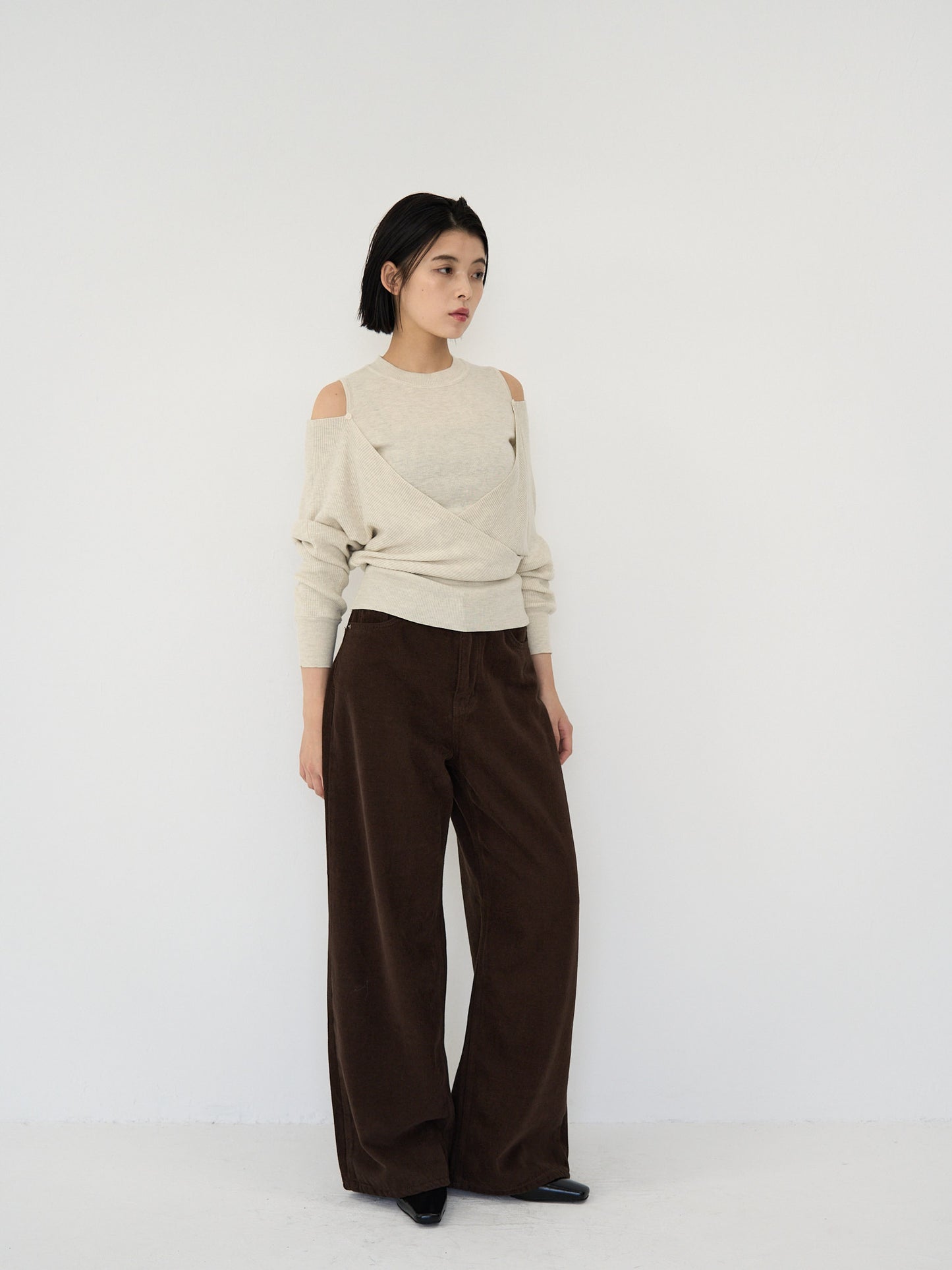 cross shoulder knit