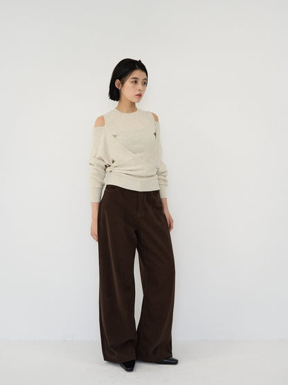 cross shoulder knit