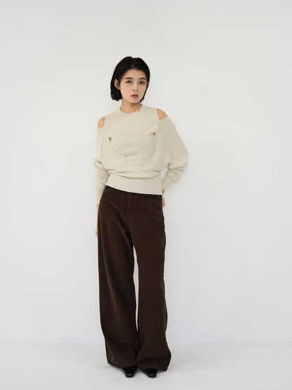 cross shoulder knit