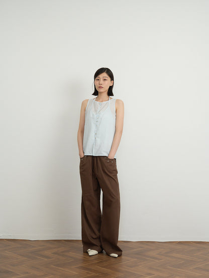 sleeveless halter blouse