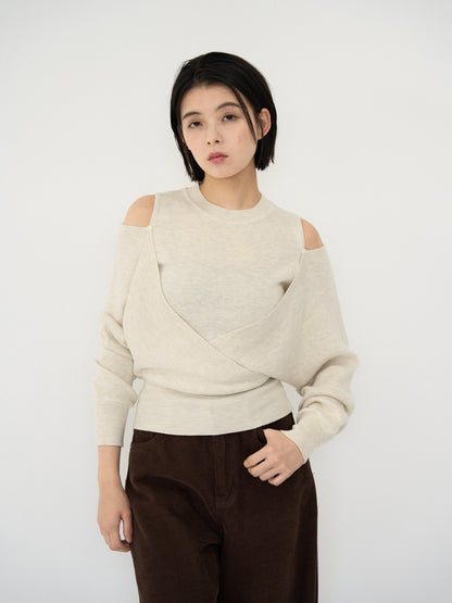 cross shoulder knit