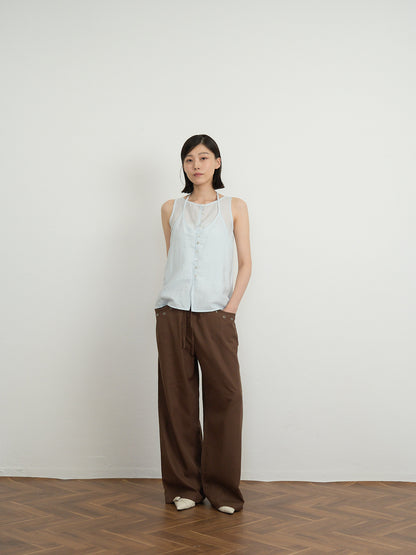 sleeveless halter blouse