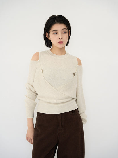 cross shoulder knit