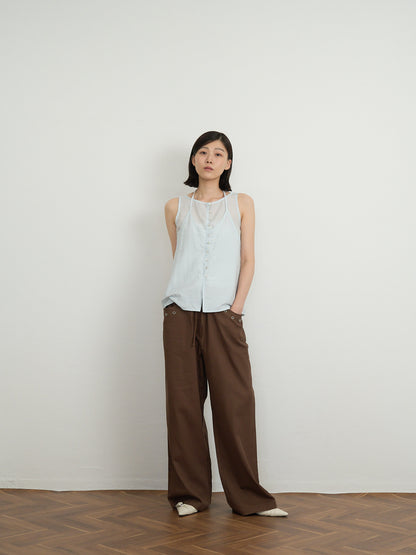 sleeveless halter blouse