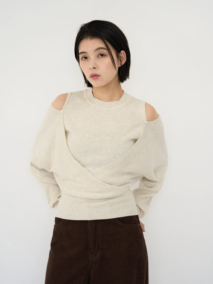 cross shoulder knit