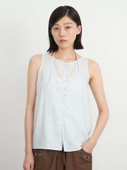 sleeveless halter blouse