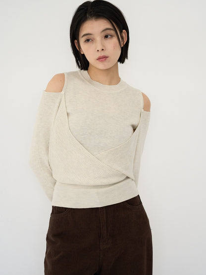 cross shoulder knit