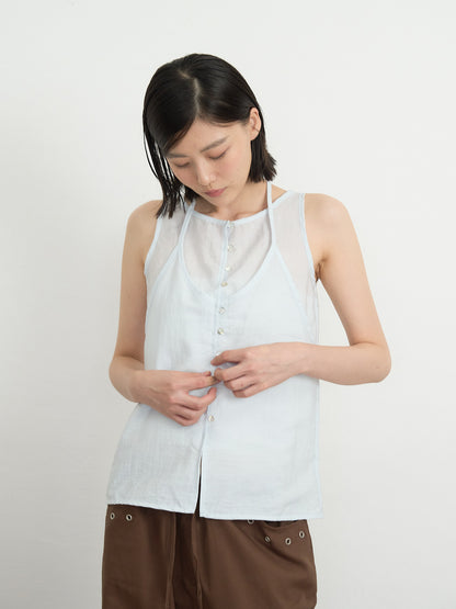 sleeveless halter blouse