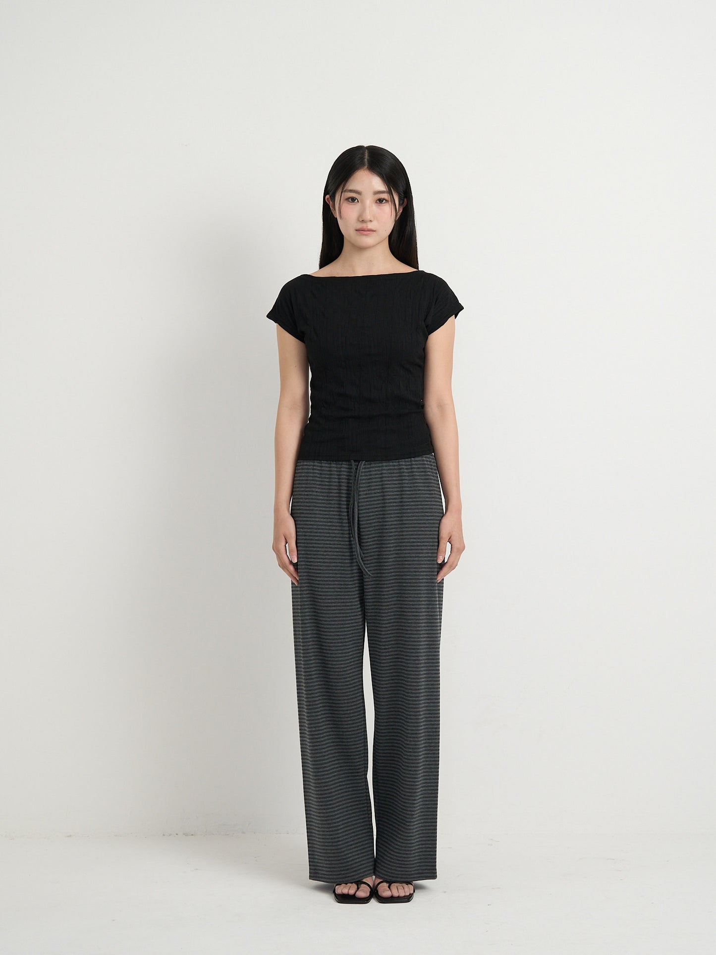 striped relax pants