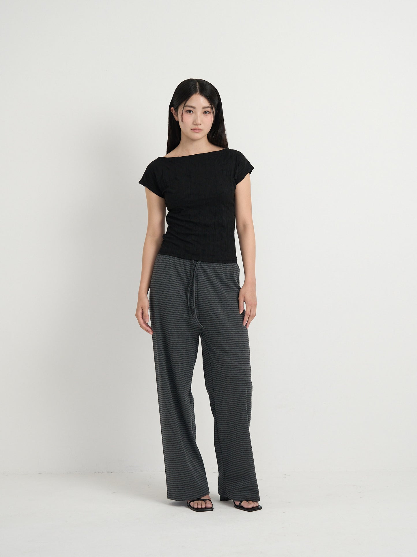 striped relax pants