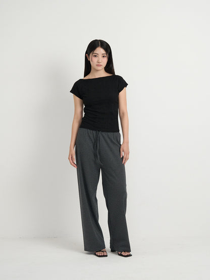 striped relax pants