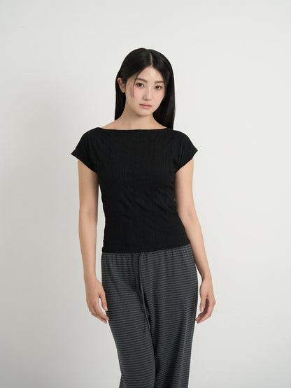 boat neck tee
