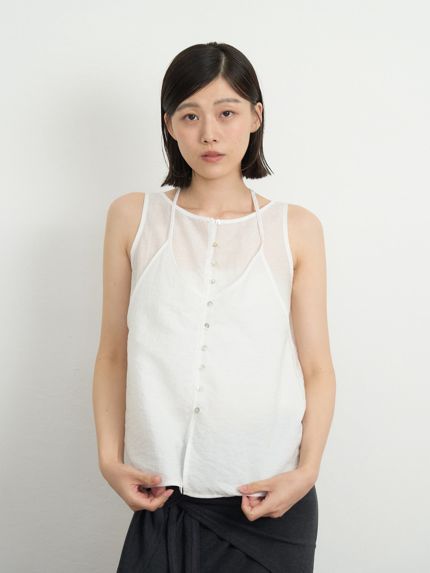 sleeveless halter blouse