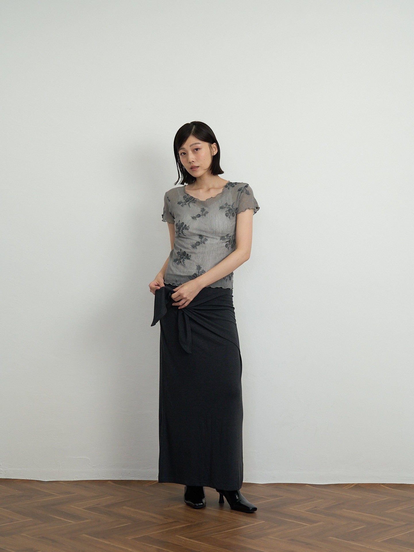 flower sheer tops
