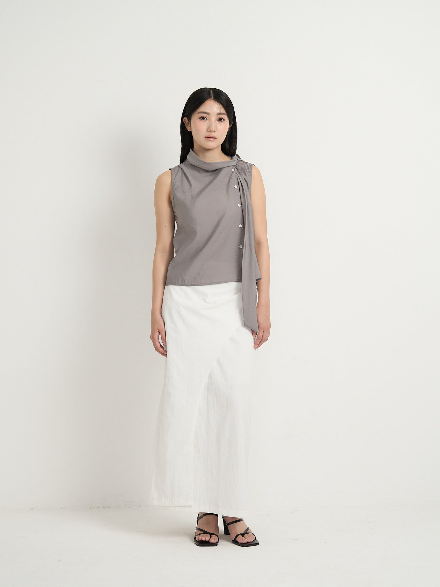 tie button blouse