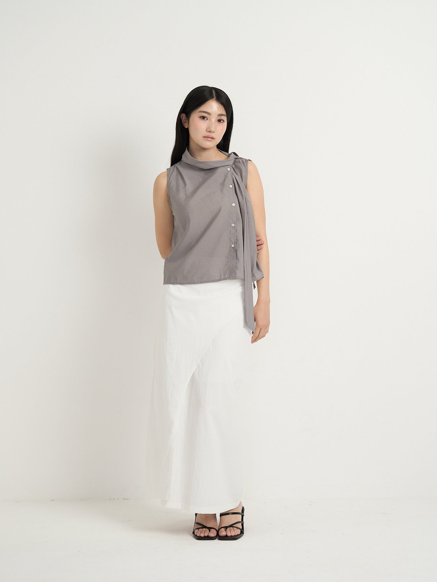 tie button blouse