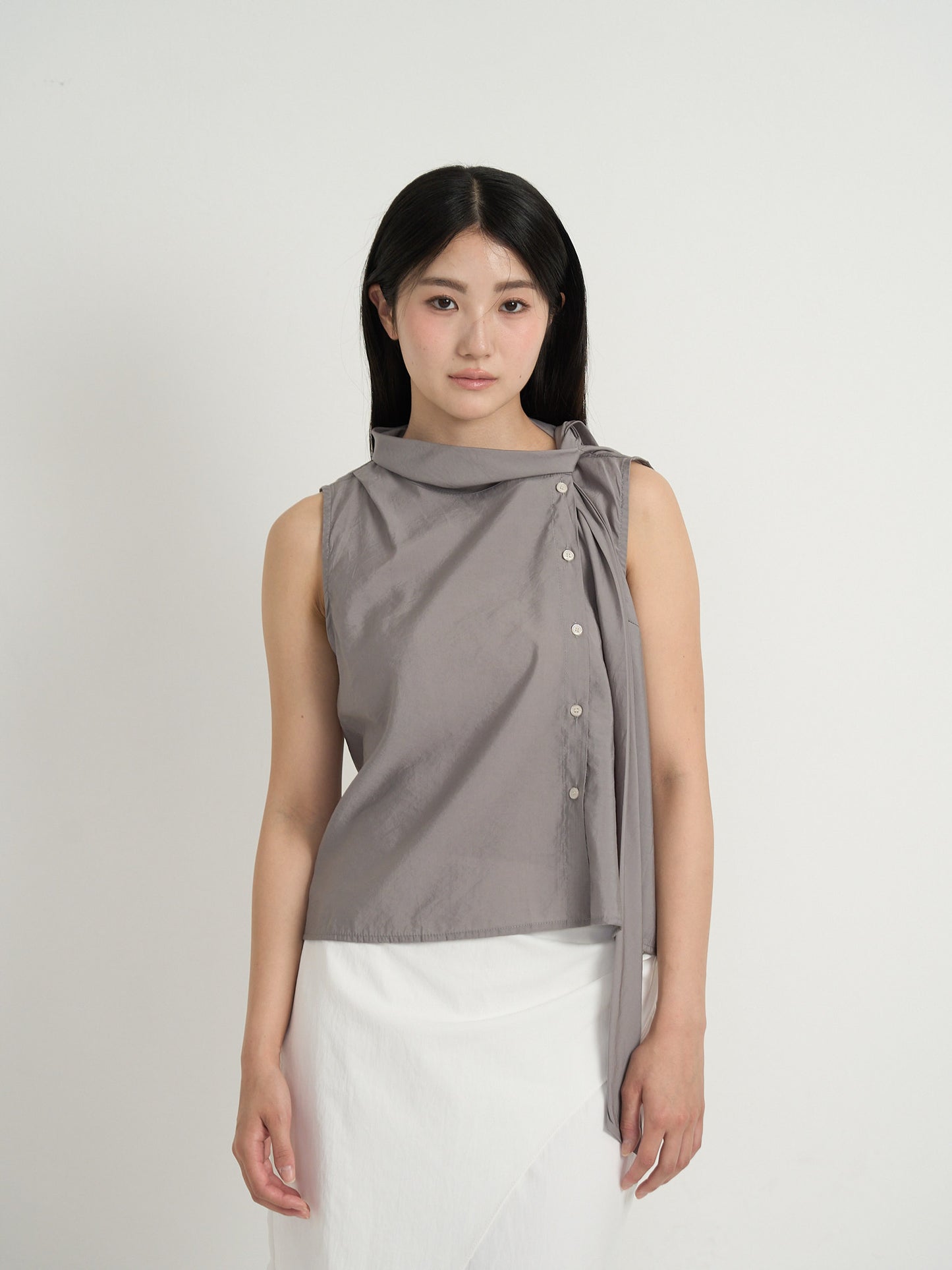 tie button blouse