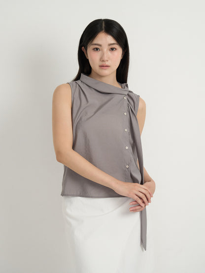 tie button blouse