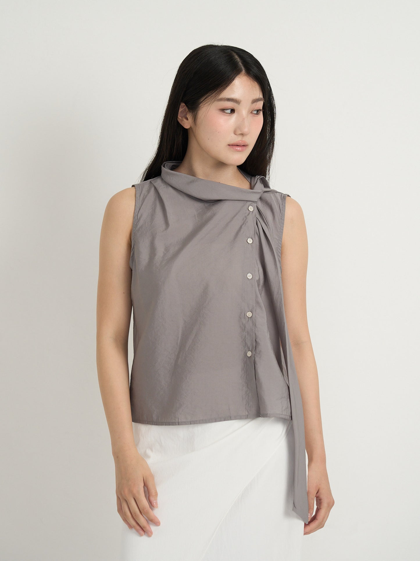 tie button blouse