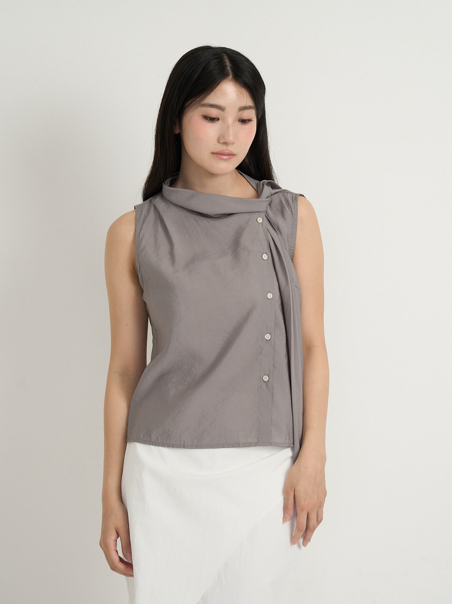 tie button blouse