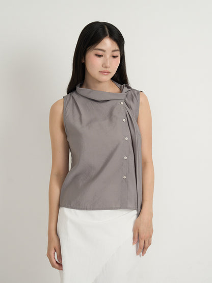 tie button blouse