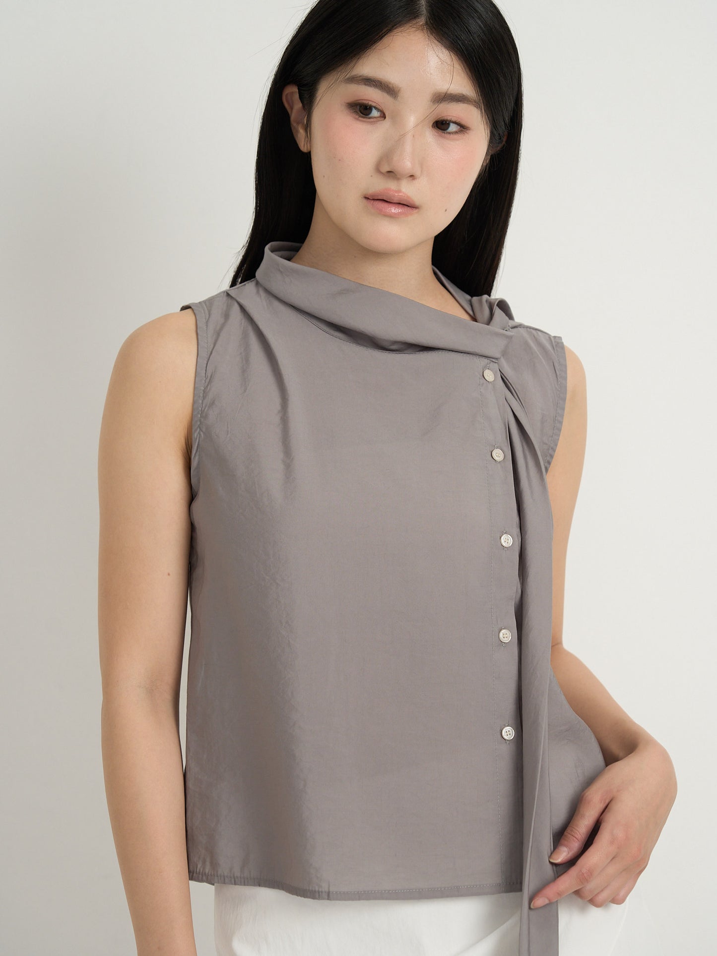 tie button blouse