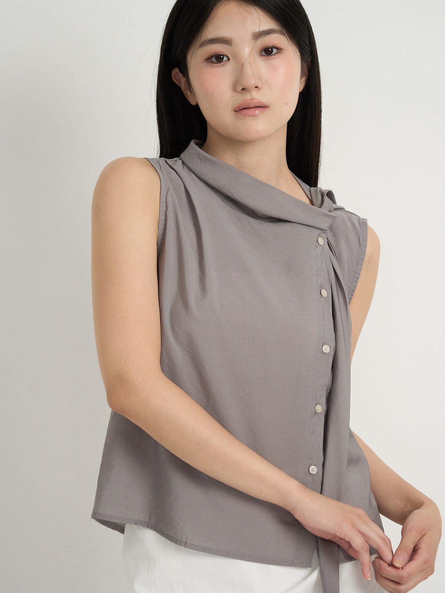 tie button blouse
