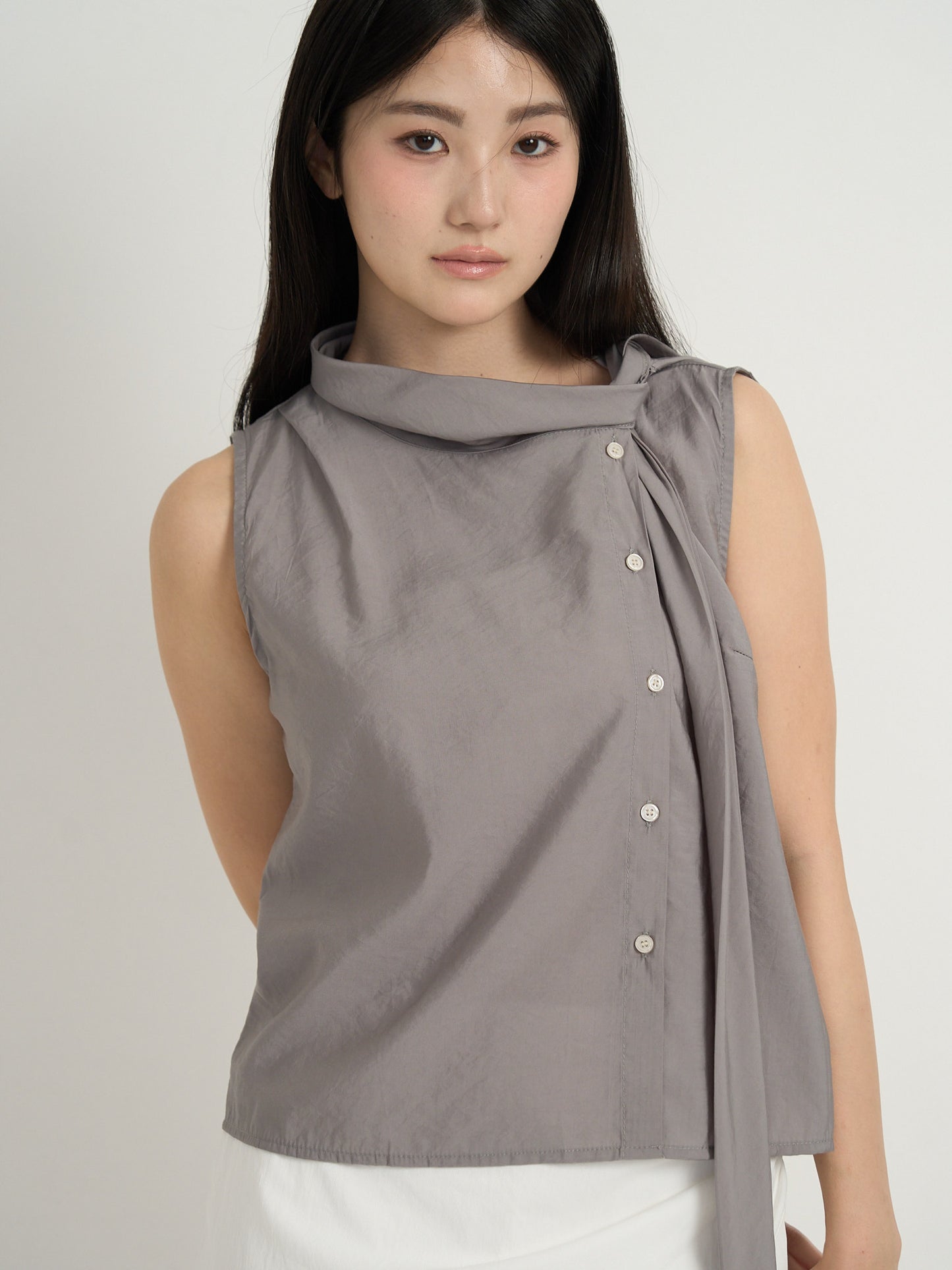tie button blouse