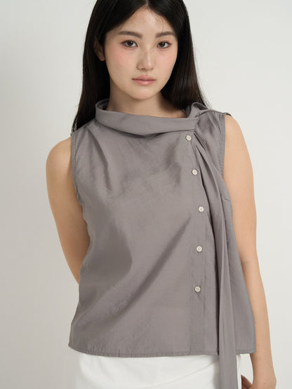 tie button blouse