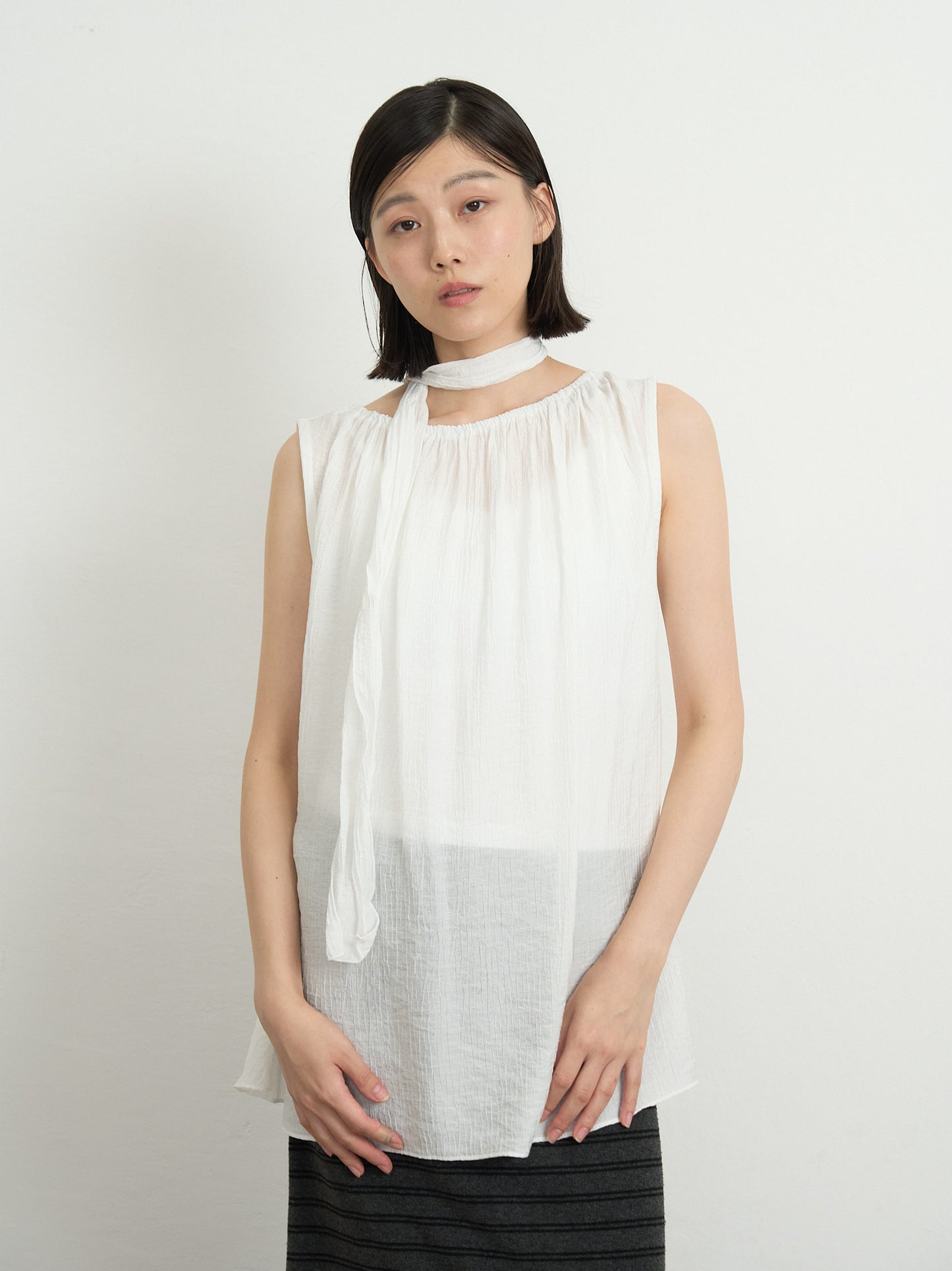 scarf wrinkle one piece